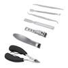 7pcs Toenail Clippers Ergonomic Handle Stainless Steel Nail Clippers Pedicure Tools with Storage Case