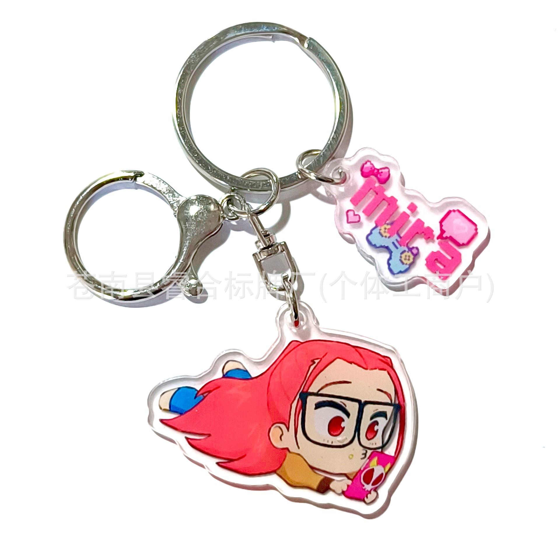 Анимационный периферийный товар группы девушек-охотниц на демонов, акриловый брелок из двух частей, подвеска, школьная сумка, студенческий подарок