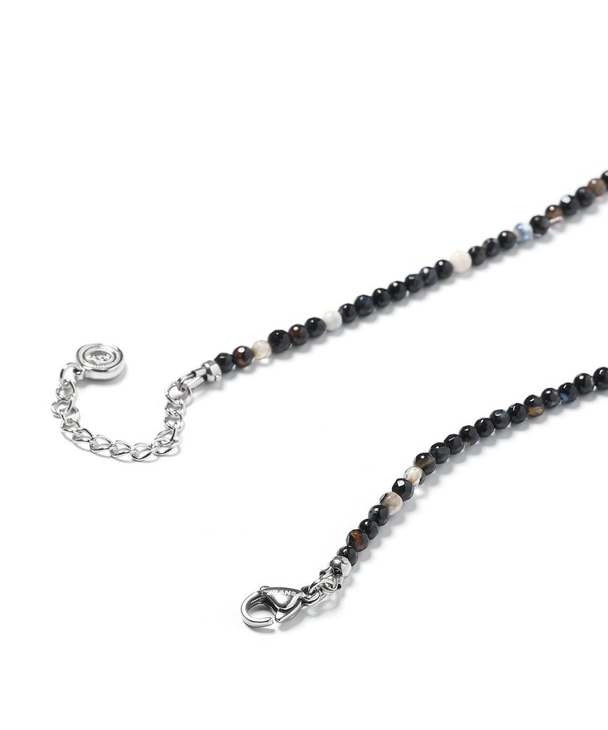Jbans Classic 3Mm Slim Black Agate Bead Necklace (C2503-An970_Bk)