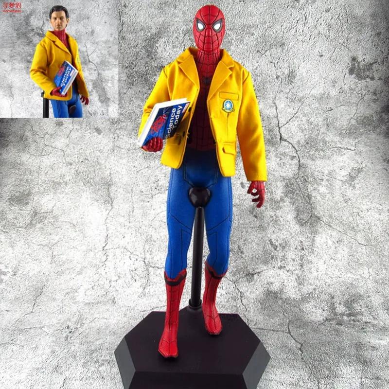12 Inch Spider-Man Action Figure Yellow Suit Collectible Model Toy Boxed Desktop Decor Statue For Anime Movie Fans Collectors