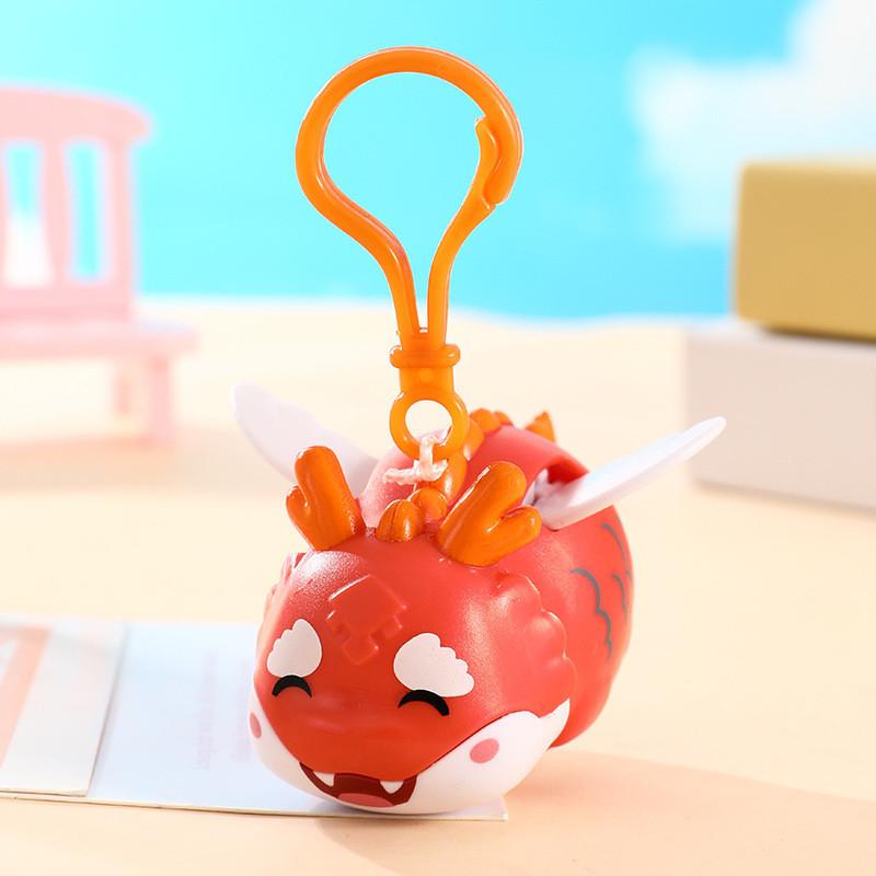 

Брелок Дракон Маленький Модный Классический Милый Рельефный Мультяшный Подвеска Подарок красный