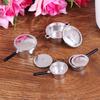 Set Of 4 Dollhouse Mini Silver Pans