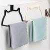 Cute Plastic Towel Rack Cat-Shaped Durable Single Rod Door Hook Punch-free Door Back Hook Home Organizer