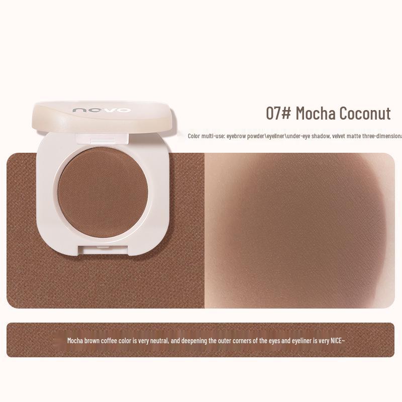 novo Dynamic Glimmer: Shimmering Single Eyeshadow & Pearlescent Highlighter for Natural Contouring and Brightening.