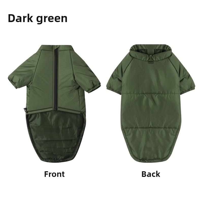 Winter Dog Clothes Cotton-padded Bipedal Dog Clothing Large Dogs Warm Fleece Windproof Wear-resistant Thicken Soft Dogs Apparels