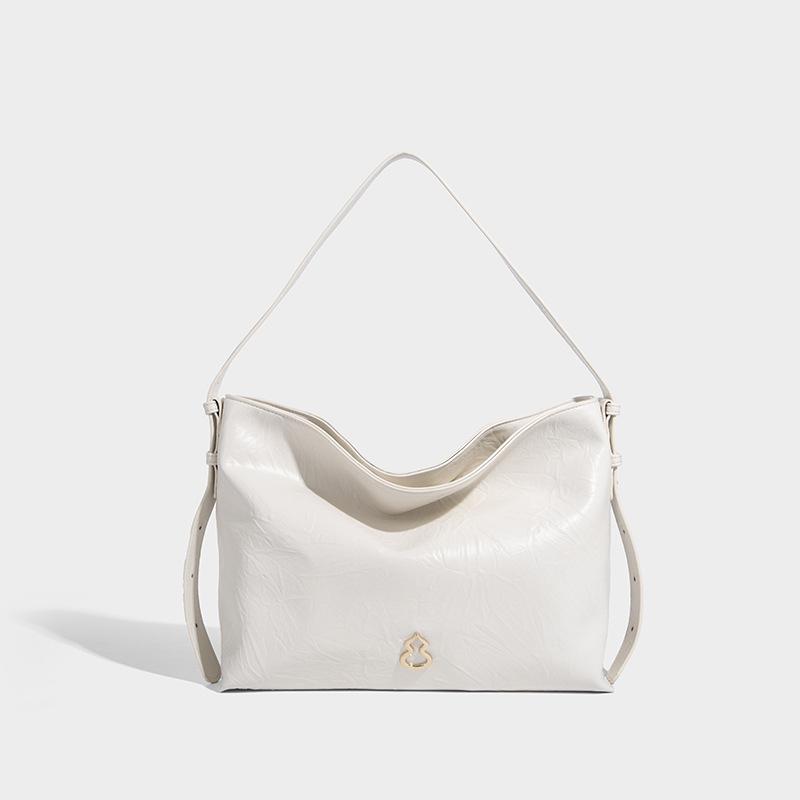 

Сумка-тоут большой вместимости для женщин 2025 Новый тренд Сумка через плечо для поездок на работу Стиль знаменитостей Высококачественная модная сумка через плечо белый