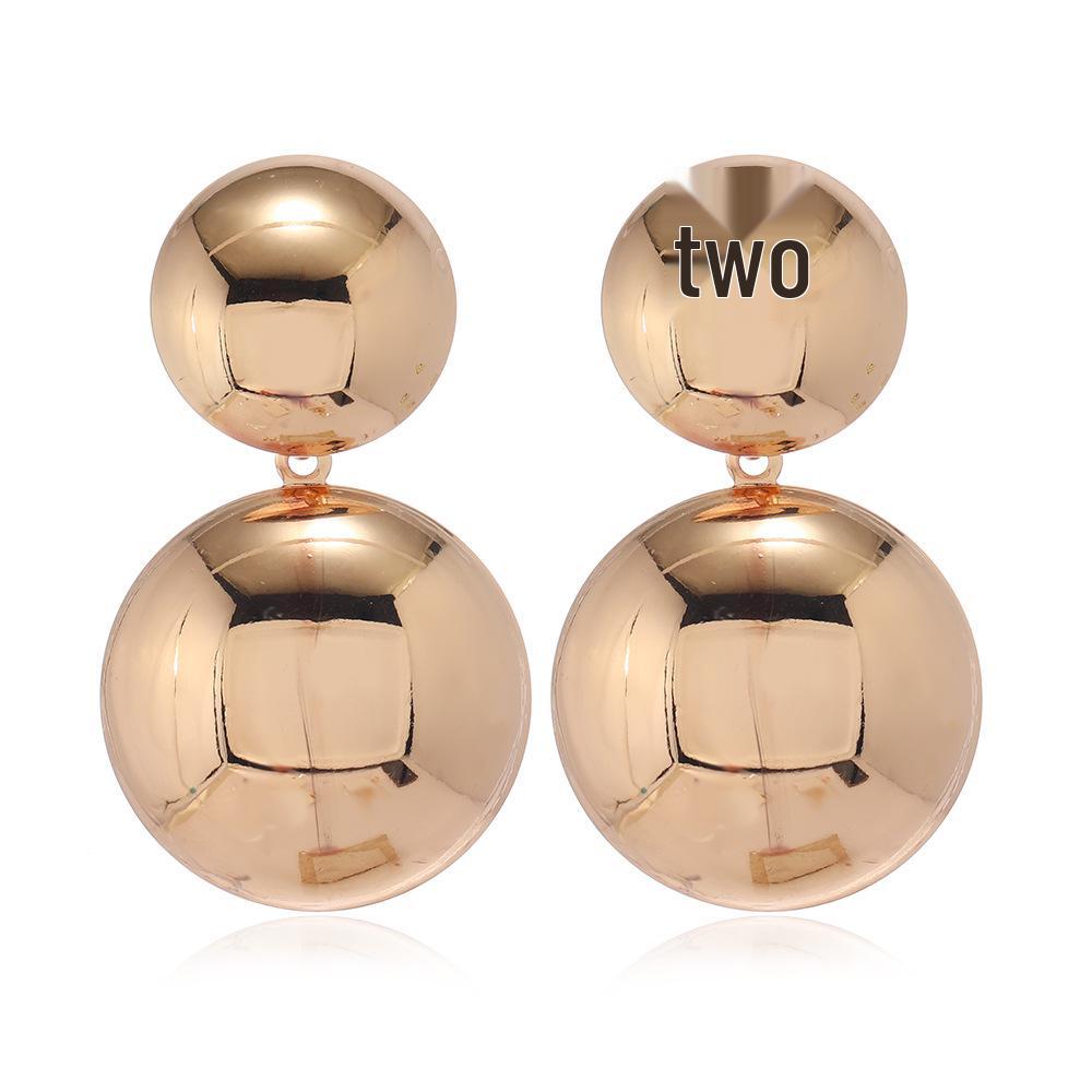 European & American Retro Geometric Flower Dangle Earrings for Women Standard