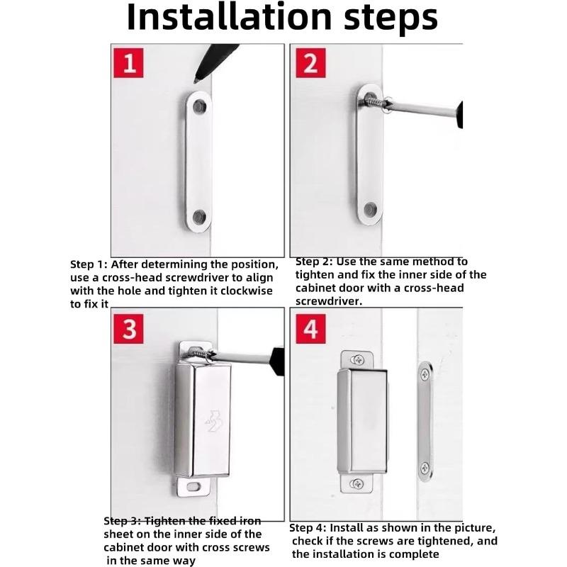 Magnetic Catch Latch Door Lock Heavy Duty Cabinet Magnet Kitchen Latch Catch With Screws Furniture Hardware