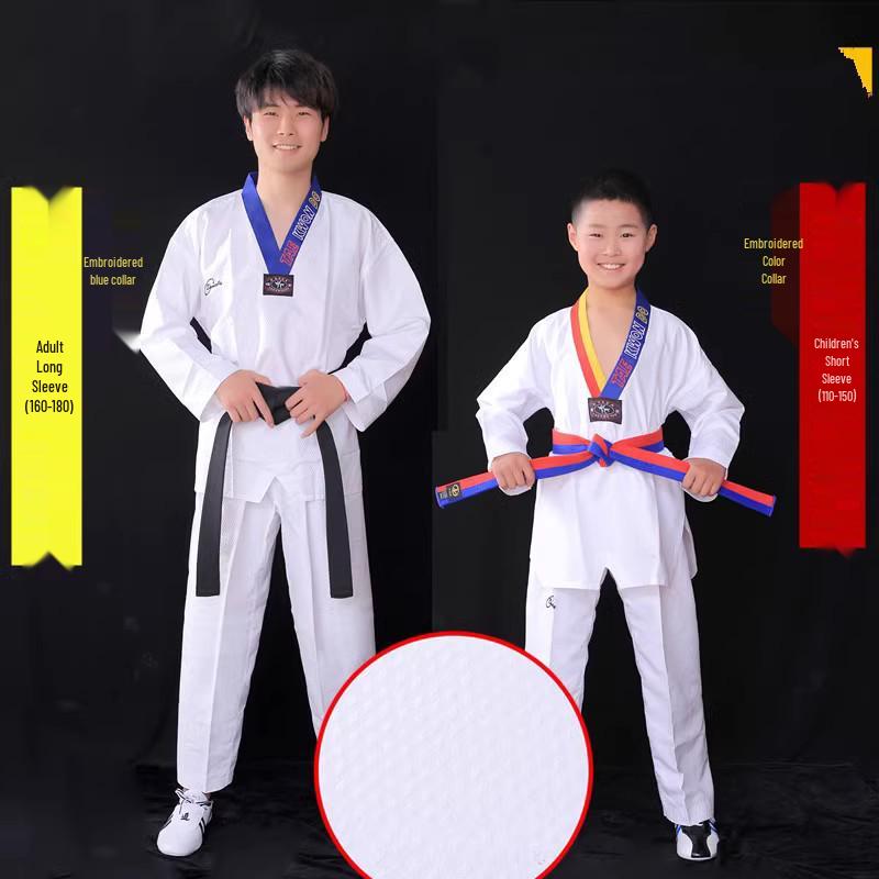Taekwondo Uniform for Adults & Children: Pure Cotton Dobok for Beginners, Students, Coaches, Men & Women.