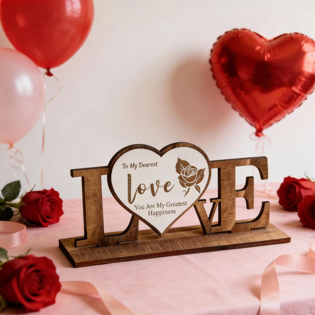 Table Decoration – Valentine's Day Sign, Romantic Novelty, Collectible, Engagement Decoration,