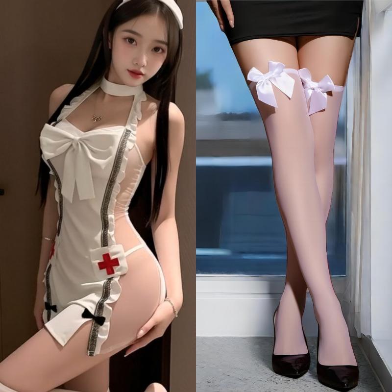 Sexy lingerie sexy nurse uniform back perspective hip shorts pajamas passion free robe 0