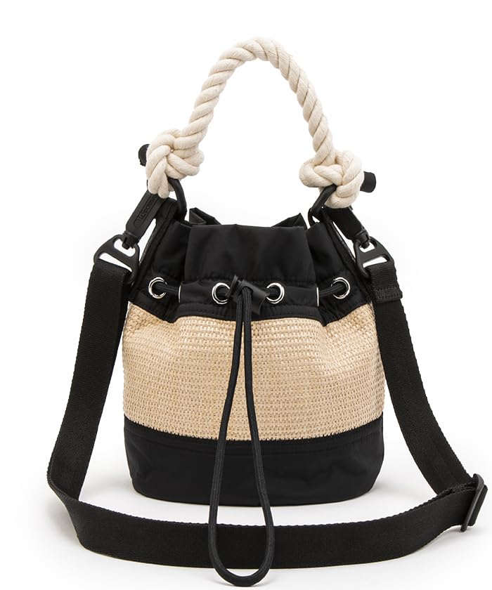 

Официальная наплечная сумка RAFFIA MINI Черная рафия [LeSportsac] СУМКА-ВЕДРО/1423 Женская