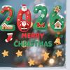 Multicolor 2026 3D Number Stickers Xmas Tree Bell Cartoon Santa Christmas Static Sticker DIY Accessories Electrostatic Stickers