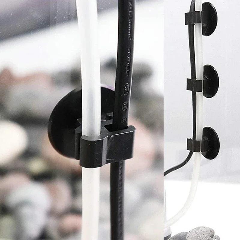 10PcsAquarium Suction Cup Clip Fish Tank Oxygen Tube Hose Pump Power Cord Buckle Wire Finisher Suction Cups Aquarium Accessories