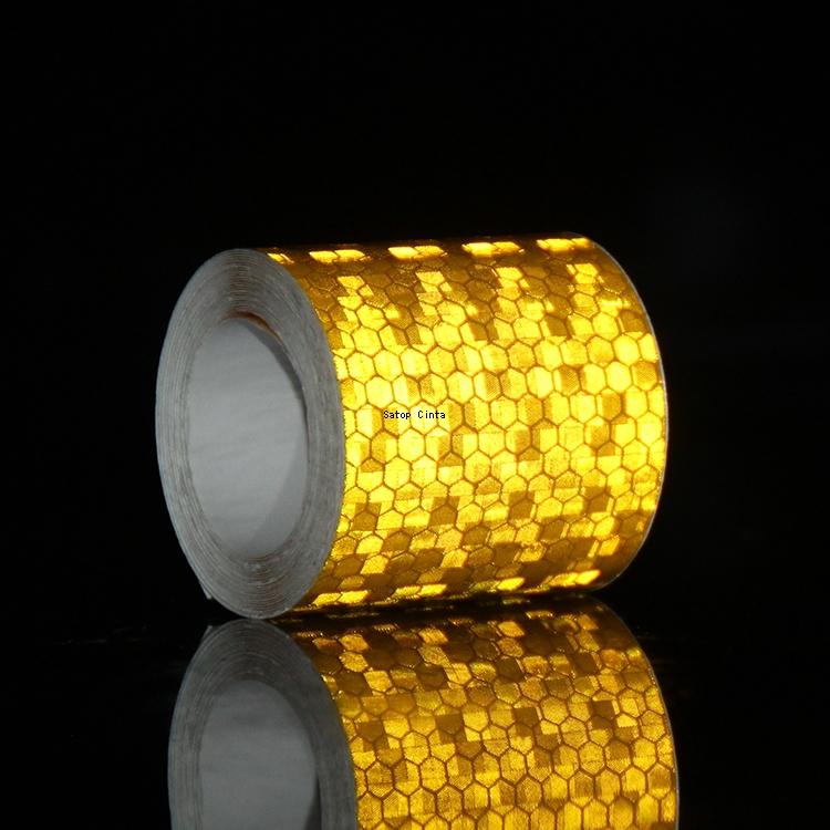 Reflective Safety Tapes 2inch*10FT Yellow High Viscosity Waterproof Reflectors Self-adhesive Stickers For Trucks Trailers Bikes