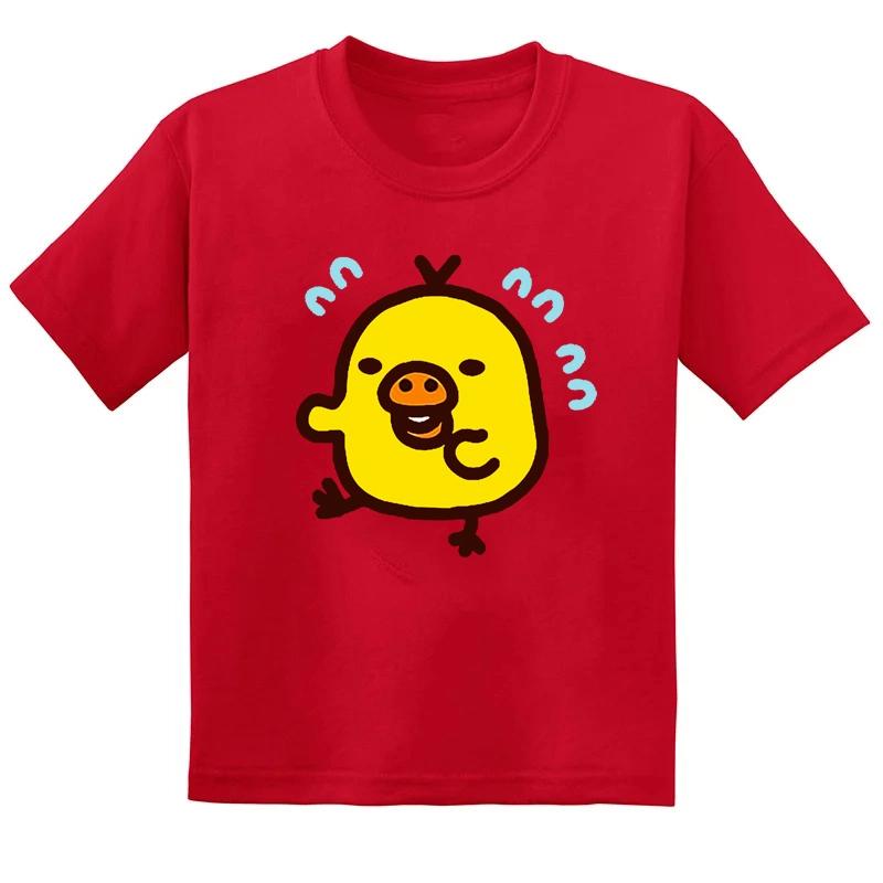 Gul Kyckling Barn T-shirt Sommar Pojkar och Flickor Casual Söt Färgglad Toppar Kläder O-Hals Kort Ärm Tonåringar Barn T-shirt