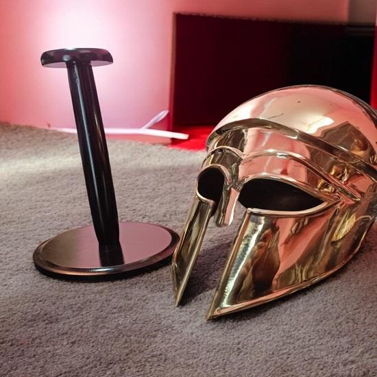 Medieval Wearable Greek Brass Corinthian Helmet with Stand Knight helmet Warrior Helmet Gift For Him