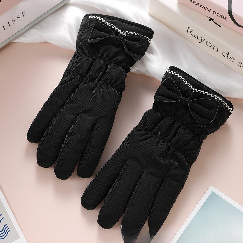 Warm Gloves for Women Outdoor Riding and Driving Touch Screen Skin Feeling Plus Velvet Thickened Windproof Cold Autumn and Winter Gloves