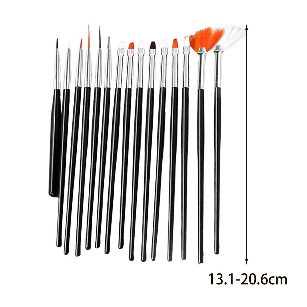 15 Pieces Nail Dotting Pen Painting Art Drawing Pencil Manicure Tool Liner Brush for Beautiful and