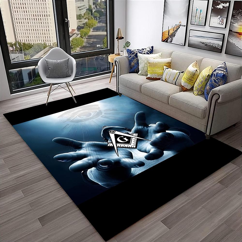 Metselaars Vrijmetselarij Illuminati Ring Tapijt Vloerkleed voor Thuis Woonkamer Slaapkamer Bank Deurmat Decor, Kinderkamer Vloerkleed Antislip Vloermat