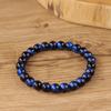 Braccialetto con Perline Pietra Maculata Blu Scuro Regali Festivi Gioielli Minimalisti Naturali di Moda Per Uomo Donna Uso Quotidiano Regalo