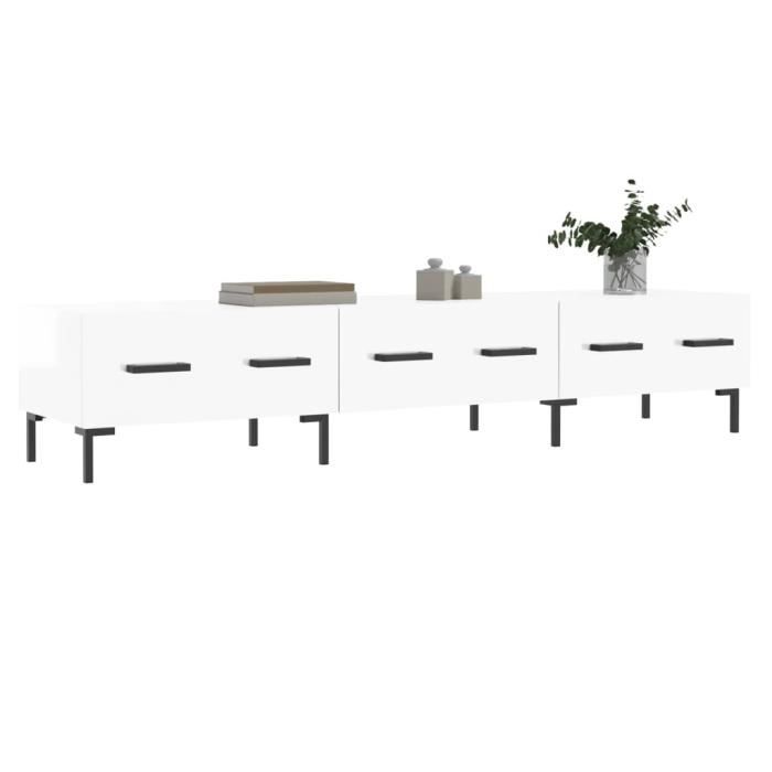 VidaXL TV Stand High Gloss White 150x36x30 Cm Engineered Wood 829158