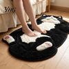 Washable Entryway Runner Sleeping Cat Rug, Ultra Absorbent Plush Bath Mat, Cute Kitty Kitchen Carpet Area Non-slip Door Mat for Bathroom Bedroom Home