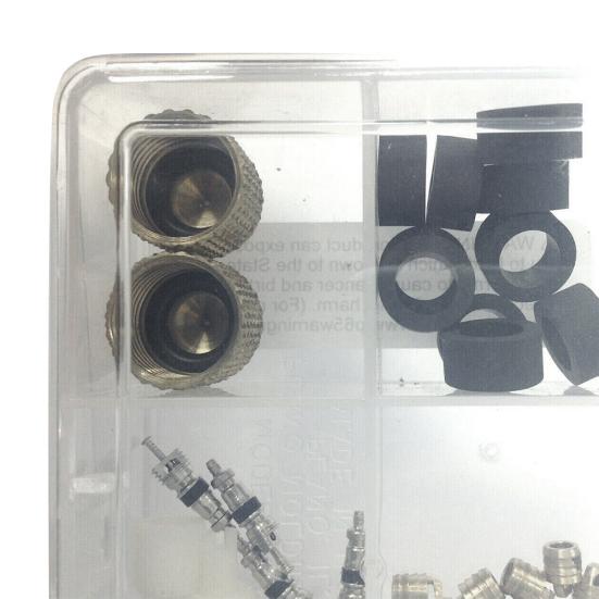 Kältemittelfüllschlauchkappenkerne 1/4 3/8 Zoll Dichtungen Reparaturwerkzeugsatz