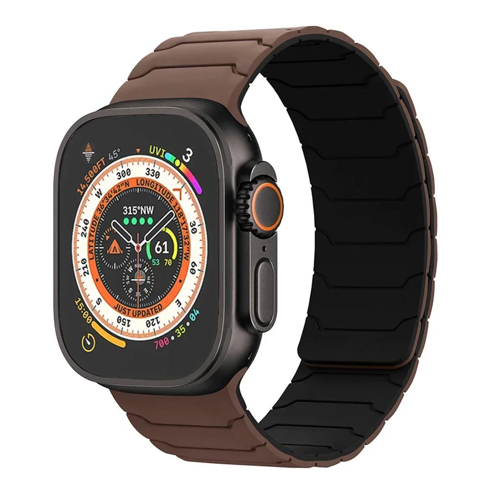 Silicone Magnetic Strap for Apple Watch Band Ultra 3 49mm Series 11 46mm 9/8/7 45 41mm Sport Bracelet IWatch 6 5 4 SE3 44mm 40mm