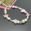 Cute Sanrio Hello Kitty Bow Beaded Keychain Pendant Girly Phone Chain Lanyard Kt Charm Bag Hanging Ornaments Anti-Lost Rope Gift