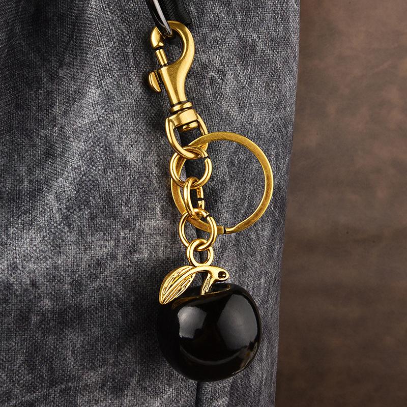 1Pc Gifts For Girls  Apple Keychain Backpack Charm Women Bag Accessories Exquisite Car Keyring  Luxury Jewelry