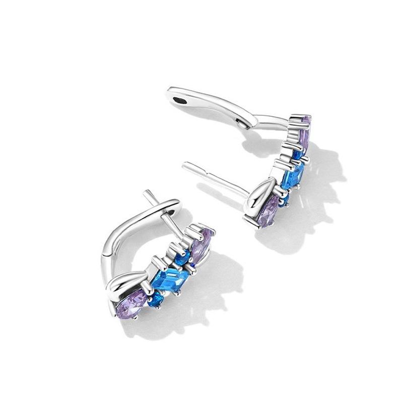 Ear buckle women, rectangular water drop bow jewelry, geometric combination arrangement