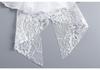 Unisex Retro Lace Ruff Collar Scarf with Artistic Bow Tie Accessory