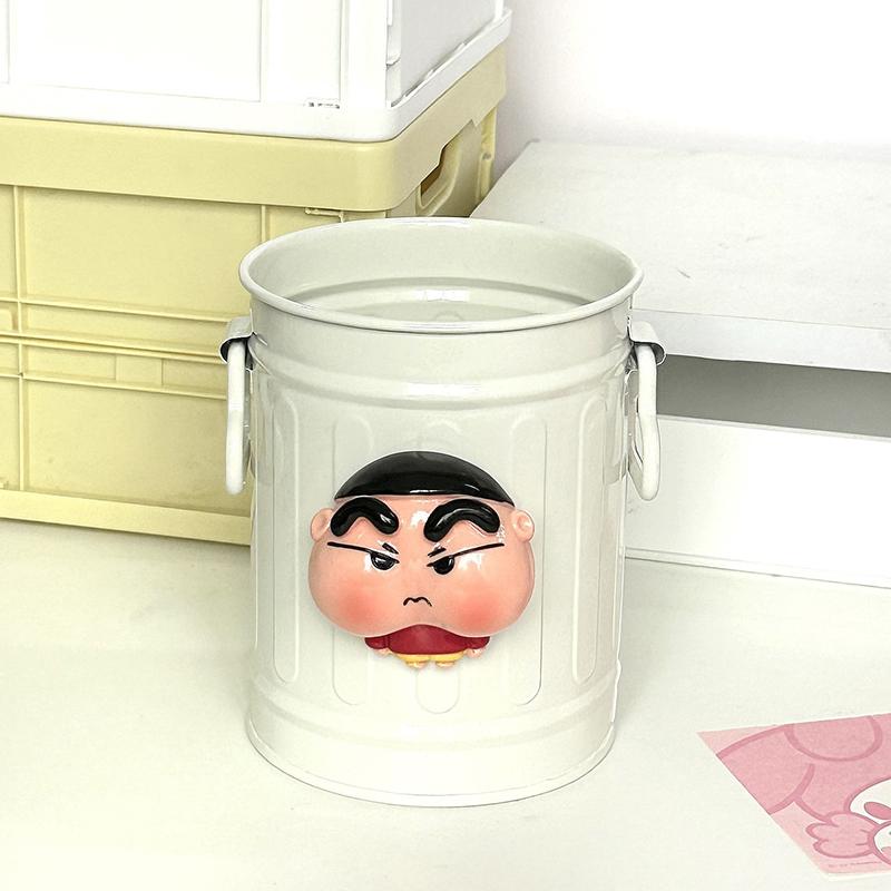 

1 шт. Мультяшный контейнер для железных ручек с большим ртом, железная подставка для ручек, студенское настольное железное ведро, офисный цилиндр