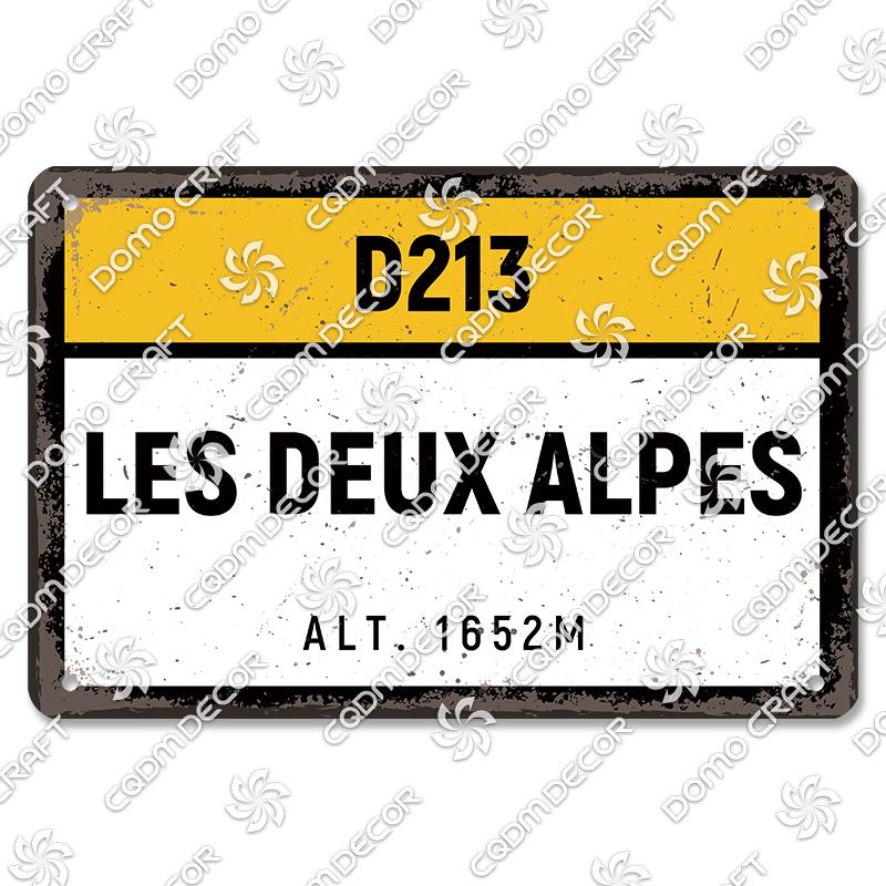 Berg Höhe Poster Metall Blechschilder Col De La Madeleine Hautacam Metallplatte Wanddeko Club Pub Wohnzimmer Zuhause
