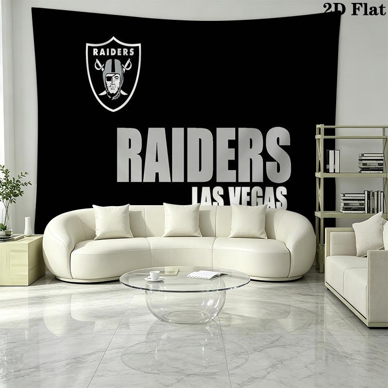 Las Vegas Raiders Wall Tapestry Aesthetic Wall Hanging Printed Fabric Blanket Decorative Tapestries for Bedroom Living Room Home Decor