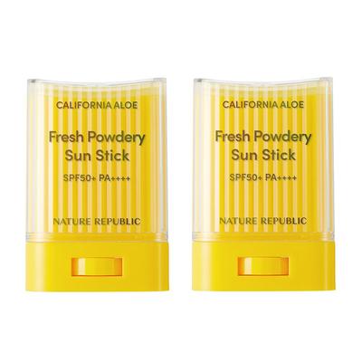 California Aloe Fresh Puderiger Sonnenschutz-Stick 24g*2 Stück