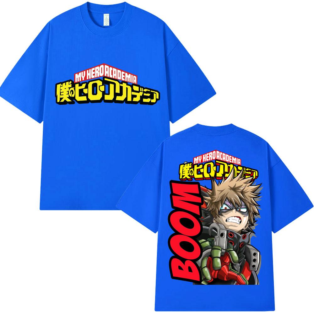 

Anime My Hero Academia Katsuki Bakugo T-Shirts Men Women Trend Vintage Harajuku Manga T Shirt Oversized Cotton Gifts 3XL
