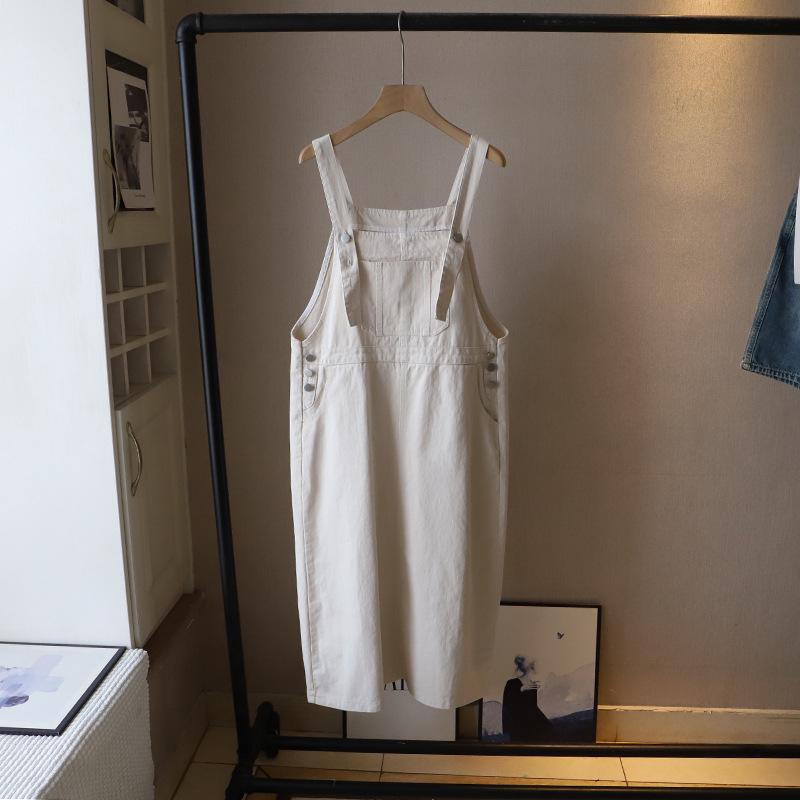 2025 Spring/Summer Korean Style Slimming Denim Overalls Dress for Women