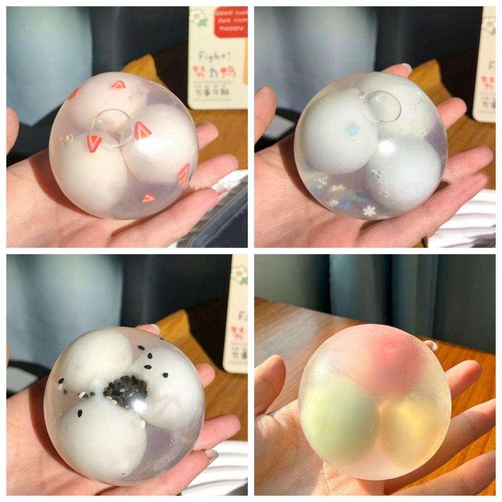 Venting Toys Rice Dumpling Squishy Three Times Sensory Fidget Toy Crispy Ball Squishy Xmas Gift