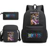 One Piece Luffy Anime Print Student Backpack Set 3 In 1 School Bag for Boys Girls with Pencil Case Tote Shoulder Bag