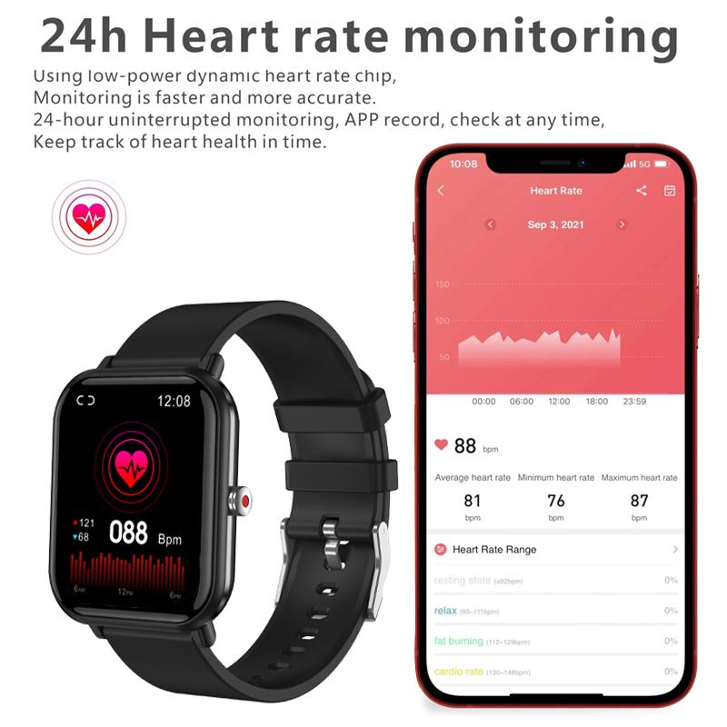 Smart watch Ladies Full touch Screen Sports Fitness watch IP67 waterproof Bluetooth For Android iOS Smart watch
