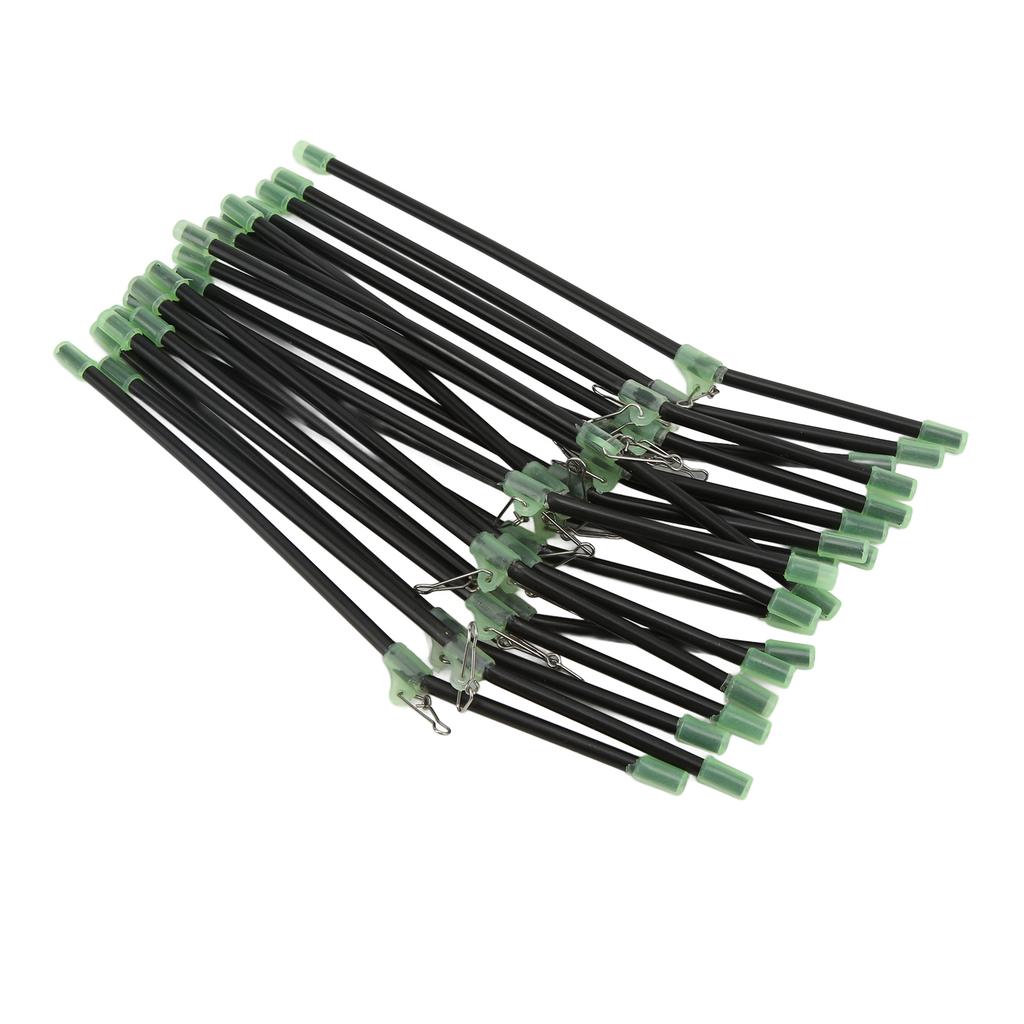 20 Stück Meeresangeln Anti-Tangle Futterkorb Ausleger mit Wirbeln Schlauch Balanceverbinder Angelzubehör Schwarz