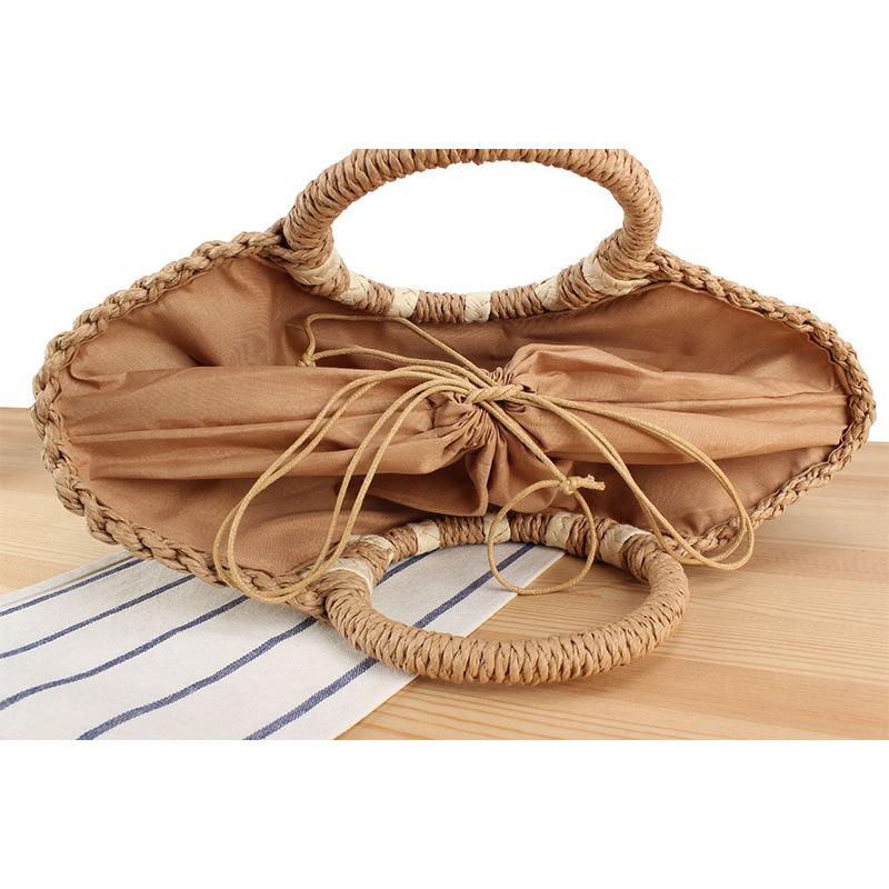 Large Capacity Woven Beach Bag for Women, Niche Design Handheld Vacation Tote with Textured Braiding, Versatile Casual Purse for Seaside & Daily