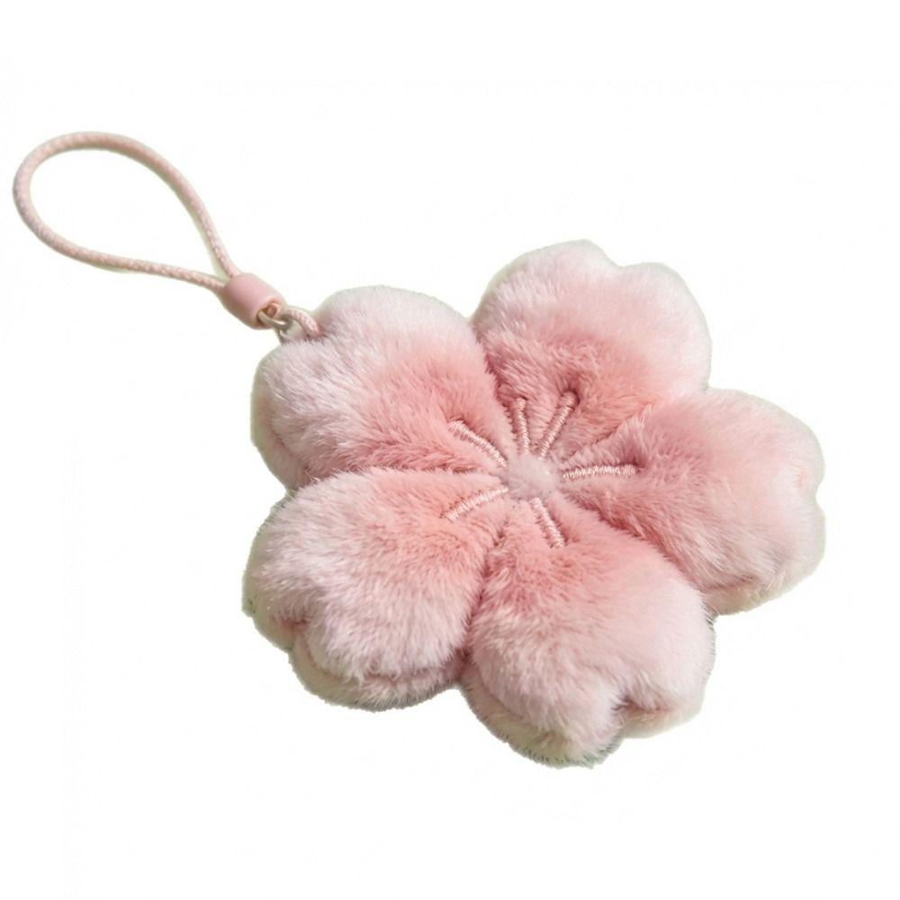 Sakura Series Bag Charm Plush Bag Pendant Fashion Keychain  Backpack Decoration