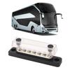 5 Post Bus Bar Heavy Duty Module 2 M5 Terminal Power Distribution Block Busbar for RV 48VDC 100A