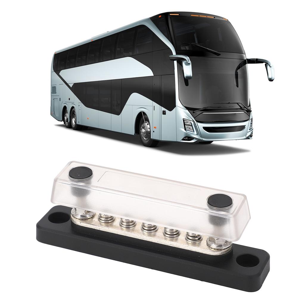 5 Post Bus Bar Heavy Duty Module 2 M5 Terminal Power Distribution Block Busbar for RV 48VDC 100A