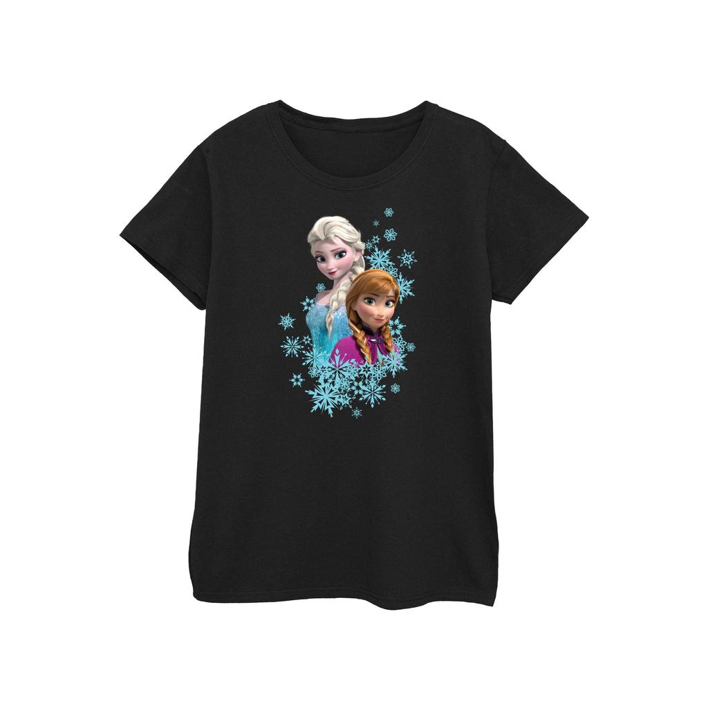 Disney Womens/Ladies Frozen Elsa And Anna Sisters Cotton T-Shirt