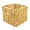 1Pc PP Simple Storage Case Practical Hand-woven Removable Imitation Rattan Desktop Organizing Box Storage Basket