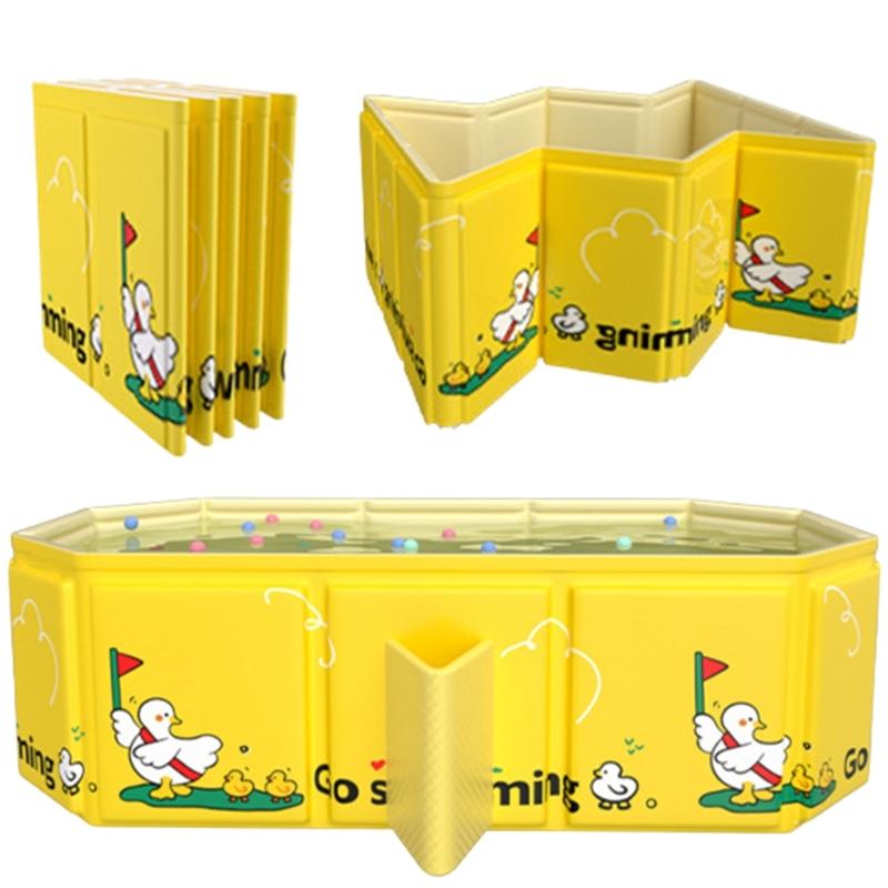 

Foldable Infant Bath Tub Quick Drainage PVC Construction Anti Slip Base Compact Travel Design 1